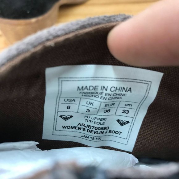 Roxy Black Brown Patchwork Block Heel Zip Up Booties Ankle Boots Womens Size 6 - Picture 5 of 7